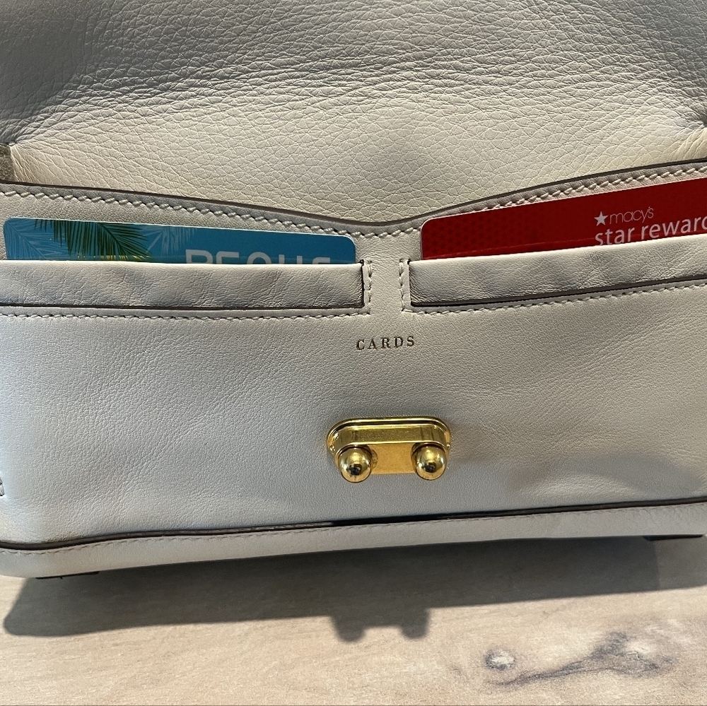 Rare Anya Hindmarch Buddy Cream Leather Tote/Shoulder Bag Made in Italy … - Picture 14 of 16